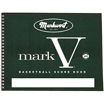 Markwort Mark V Basketball Scorebook 30 Games, Green (Pack of 1)