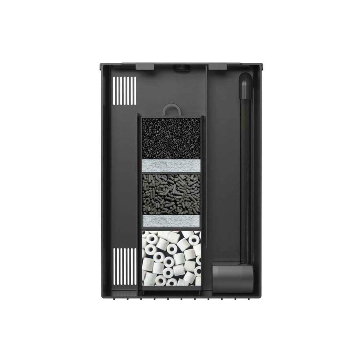 AQPET Filtro Interno Universale per Acquari Completo di Materiali Filtranti e Pompa per Acquari Fino a 100 Litri