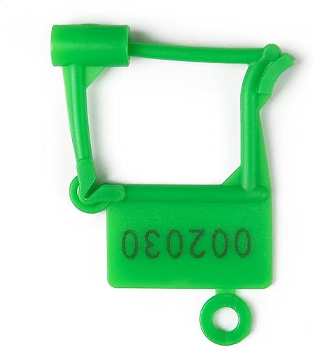 100 sellos de seguridad de plástico desechables para candado, sellos de control de seguridad con bloqueo automático numerado a prueba de