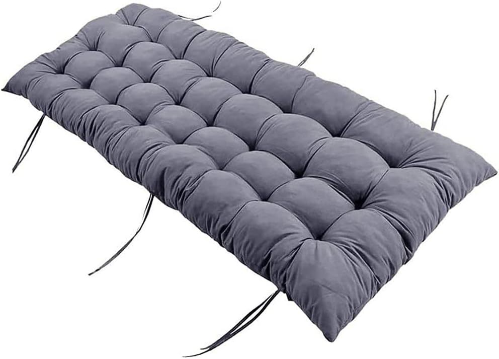 Comfortable Bench Cushion 2 3 Seater Long Sofa Seat Pad Thick Patio Swing Replacement Mat Rectangle Sunbed Mattress Washable Outdoor Sun Lounger Pad