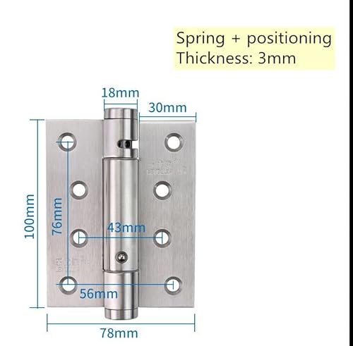 Zoopx Self Closing Door Hinges 4 Inch Stainless Steel Door Hinges Interior Door Hinges Spring Loaded Door Hinges Bathroom Pantry Basement Front Heavy Duty Door Hinges 2 Pack (Brushed Nickel, 2 Pack) #TOP3