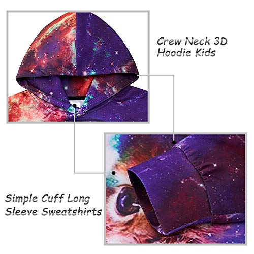 Unicomidea Boys Fashion Hoodies Sweatshirts 3D Galaxy Hoodie Pullover Winter Long Sleeve Pull On Hoody Jumpers Athletic Sportswear For Outdoor Activity 12-14 Years #TOP3