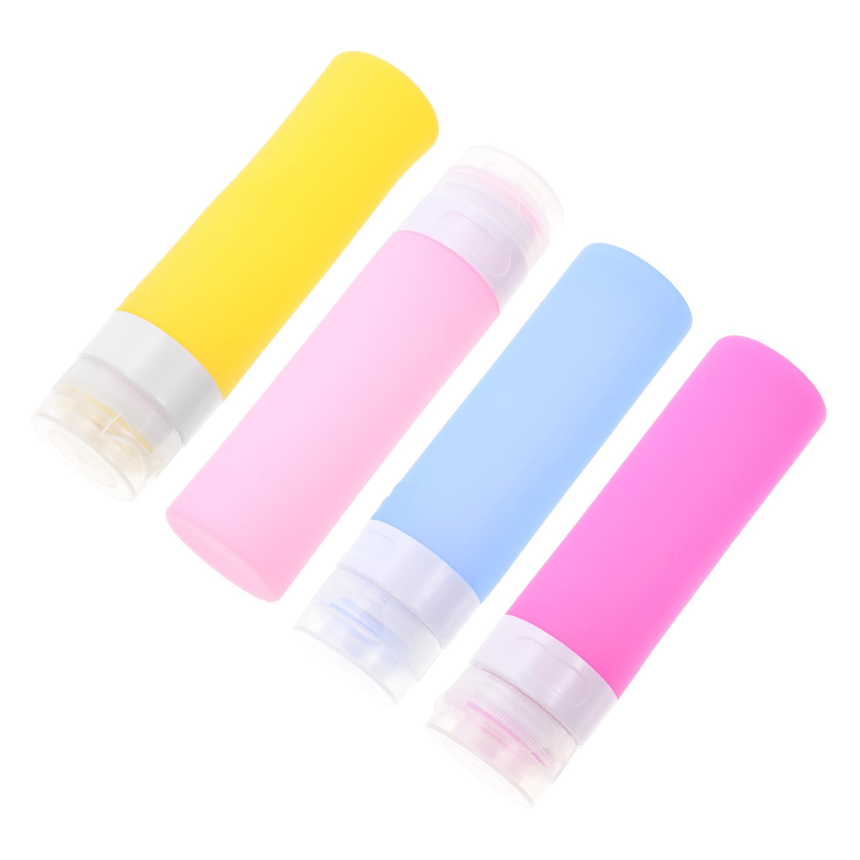 VICASKY 1set Bottiglie Di Silicone Per Viaggio Contenitori Ricaricabili Per Lozioni Shampoo e Cosmetici Vari Colori Pratici e Leggeri Per La Tua Bellezza Movimento