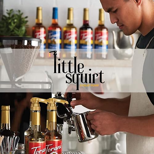 Torani Coffee Liqueur Flavoring Syrup With Little Squirt Syrup Pump, Glass Bottle 750Ml 25.4 Ounces #TOP2