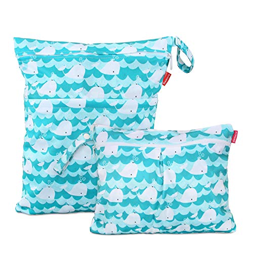 Damero 2 piezas Bolsa de Pañales Reutilizable, Bolsa de Cambio de Pañal para Bebes Impermeable, Bolsa para la Ropa de Bebé para pañales, ropa sucia y más Cover