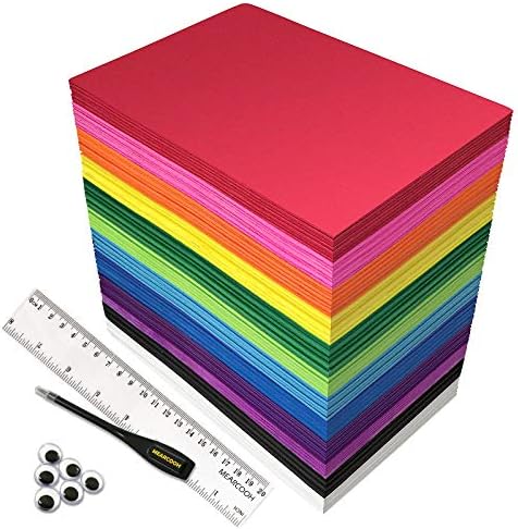 84Pack Craft Foam Sheets, MEARCOOH EVA Foam Sheets 12 Colours A5 8.5''x5.5'' EVA Craft Foam for DIY Art/Craft Projects, Classroom, Parties