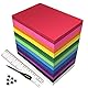 84 Bögen Moosgummi Platten, MEARCOOH Schaumstoff-Platten in 12 verschiedenen Farben, A5 21.5 x 14cm Foam Paper, Schaumstoff Platten für DIY Bastelarbeiten