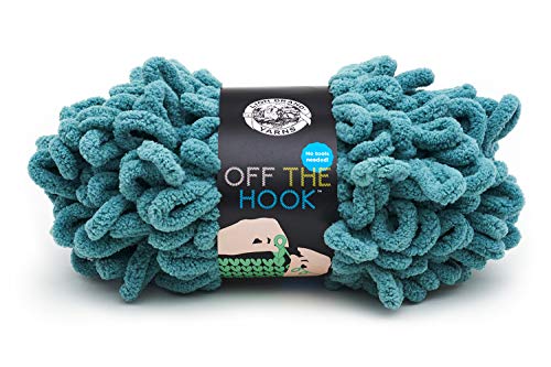 (1 Skein) Lion Brand Yarn Off The Hook Bulky No Needle Yarn, Vintage Flower #TOP15