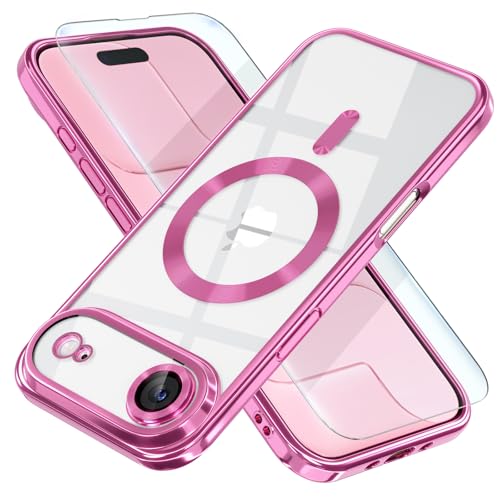 Misea Magnetic for iPhone Air Case Compatible with MagSafe Hot Pink