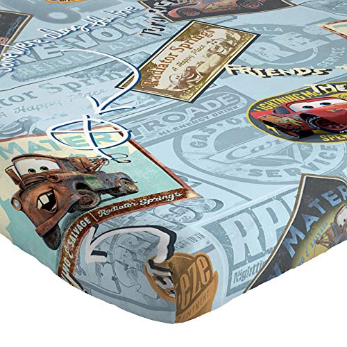 Image of Jay Franco Disney Pixar Cars Lightning McQueen Twin Sheet Set - 3 Piece Soft Microfiber Race Car Bedding, Includes Fitted, Flat Sheet & Pillowcase, Fade Resistant, Bedroom Decor, Blue