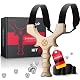 Steinschleuder HITX Zwille Set mit Holzgriff und Zubehör