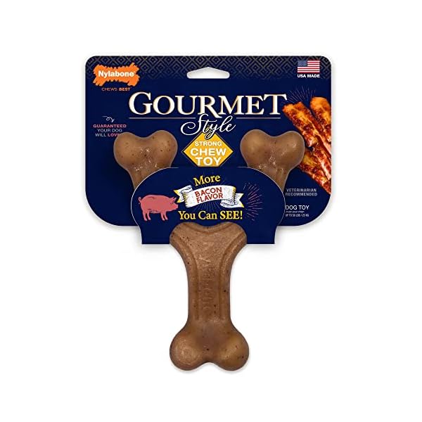 Nylabone Gourmet Style Strong Chew Wishbone Dog Toy Wishbone Bacon Large/Giant (1 Count) Nylabone Gourmet Style Strong Chew Wishbone Dog Toy Wishbone Bacon Large/Giant (1 Count)
