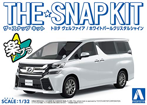 Modelo plástico Toyota Vellfire 1/32 blanco perla miniatura 4