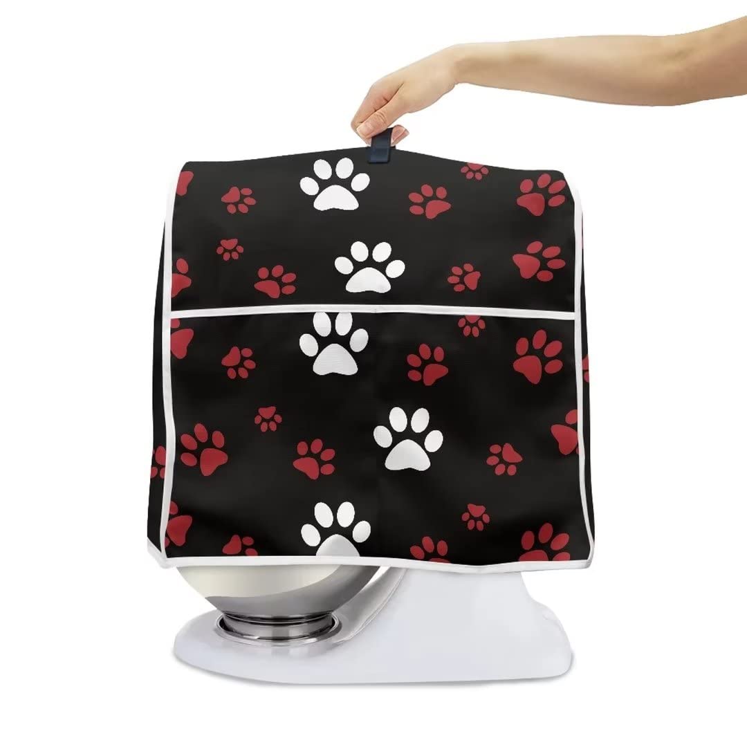 Hechitok Dog Paw Kitchen Aid Mixer Cover Stand Mixer Cover Compatible 6-8 Quart(17.1