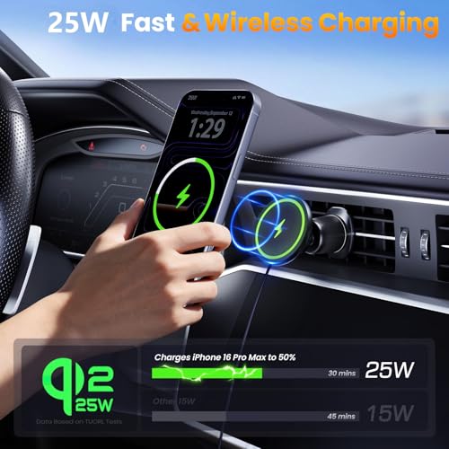 Upgrade for Qi2.2-Certified 25W for MagSafe Wireless Car Charger Mount - image 5
