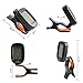 Guitar Tuner (2 Pack) for Acoustic Guitars, Violin, Ukulele (Uke), Bass, Mandolin, Banjo - (Black + White) - Premium Accessories by Nordic Essentials™ - Lifetime Warranty
