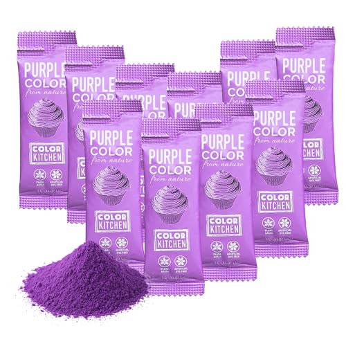 Color Kitchen Plant-Based Purple Food Coloring Powders, Natural Colors, No Artificial Dyes, Kosher, Gluten Free, Vegan (Pack of 10)