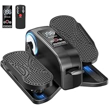 Under Desk Elliptical Machine for Senior Mini Elliptical Leg Exerciser with Remote Quiet Portable Electric Seated Foot Pedal Exerciser for Home Office