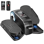 Under Desk Elliptical Machine for Senior Mini Elliptical Leg Exerciser with Remote Quiet Portable Electric Seated Foot Pedal Exerciser for Home Office