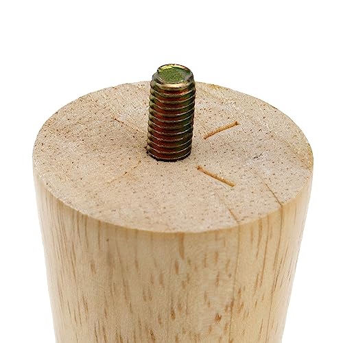 Kumgrot Height 3.19" Solid Wood Sofa Legs Furniture Legs Round Tapered Chair Legs Vintage Mid Century Dresser Legs For Armchair Table Bed Cabinet 4 Pcs #TOP2
