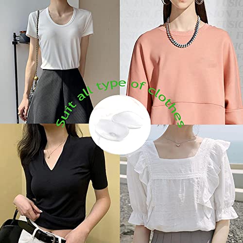 Image of Silicone Shoulder Pads for Womens Clothing, Anti-Slip Shoulder Push-Up Pads Invisible Breathable Shoulder Enhancer Reusable Mothers Day Gift, 1 Pairs Transparent - Large