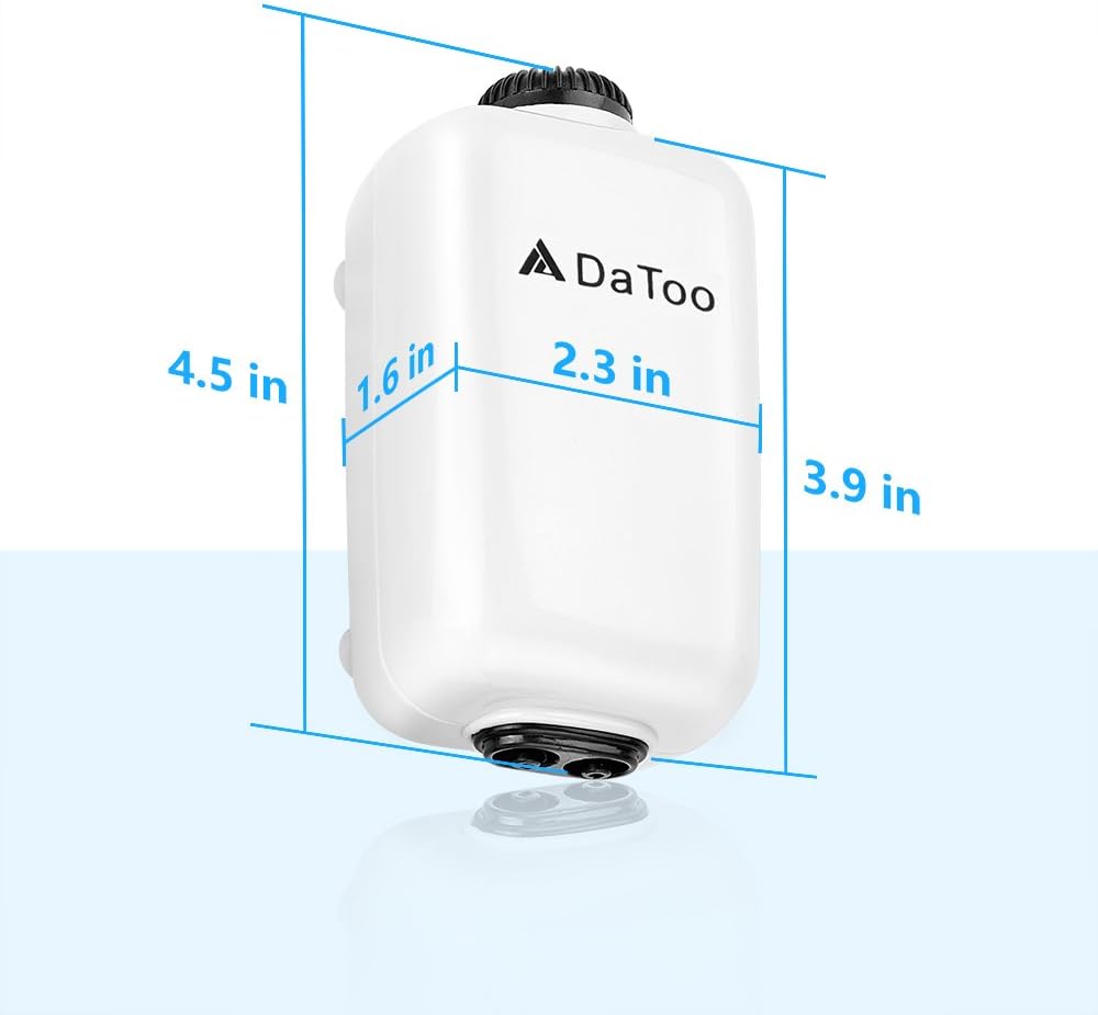 DaToo Aquarium Air Pump 3 Watt Adjustable Oxygen Pump with 2 Outlets for Fish Tank Ultra Silent High Energy Efficient, 1 Yr Warranty