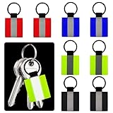 Meanju 8 Stück Reflektierende Anhänger,Reflektierende Schlüsselanhänger,Reflektierende Safety Anhänger,Reflektoren Schulranzen Schlüsselanhänger für Rucksack Radfahren Laufen