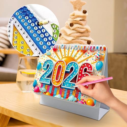 Calendario de escritorio Diamond Art y pintura de diamantes pequeña 3