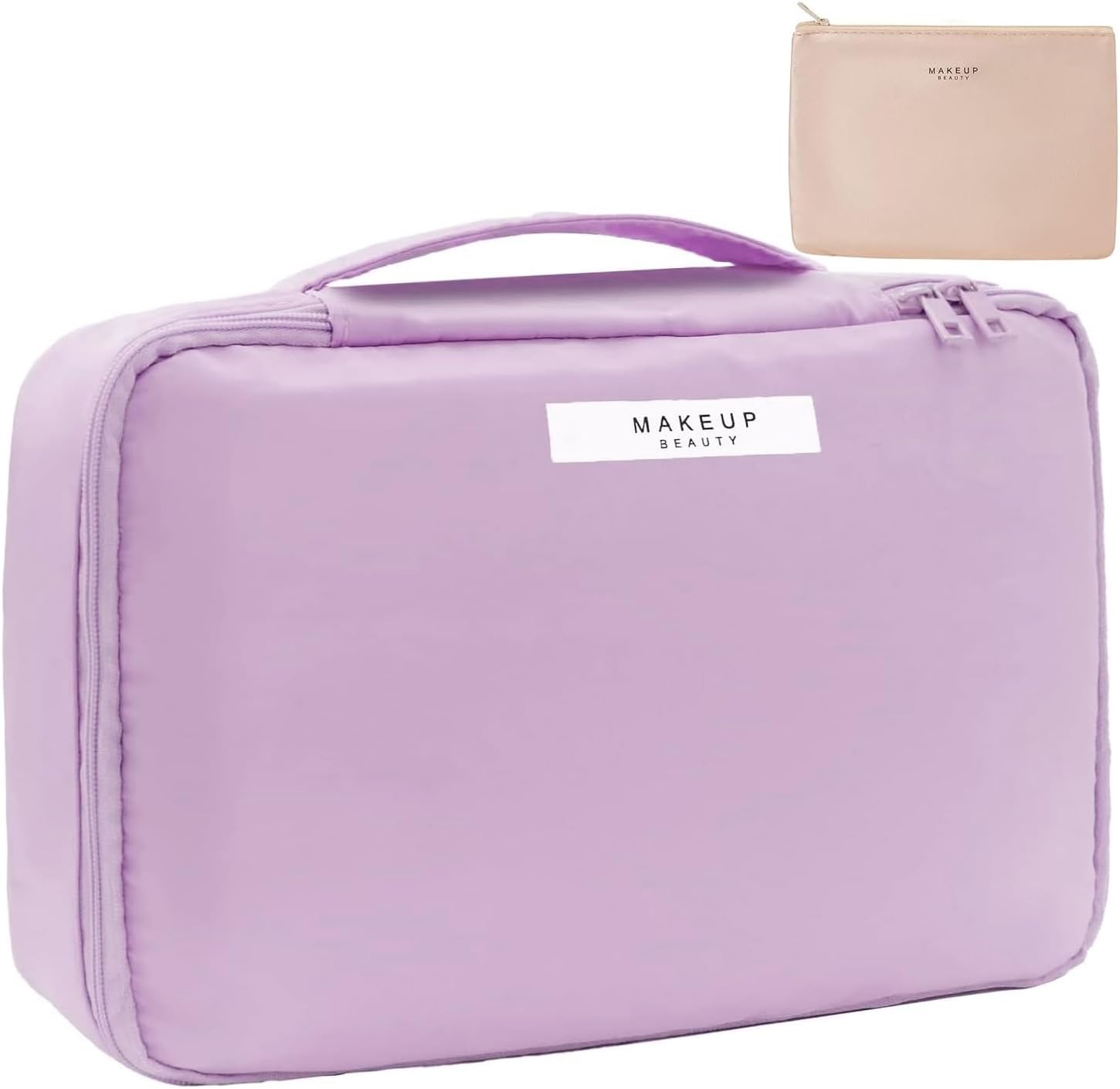 Queboom Travel Makeup Bag Cosmetic Bag Makeup Bag Toiletry bag for women and men (Purple)