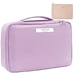 Queboom Travel Makeup Bag Cosmetic Bag Makeup Bag Toiletry bag for women and men (Purple)