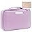 Queboom Travel Makeup Bag Cosmetic Bag Makeup Bag Toiletry bag for women and men (Purple)