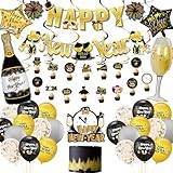🍻【Gross für Jede Gelegenheit】 2024 Happy New Year Dekorationen sind ideal für Zuhause, Büro, Schule, Bar, Geschäft. Sie können es überall verwenden. Begrüßen Sie das neue Jahr 2024 mit Stil, indem Sie Ihre eigene herzliche und exquisite Silvester Dinnerparty veranstalten.