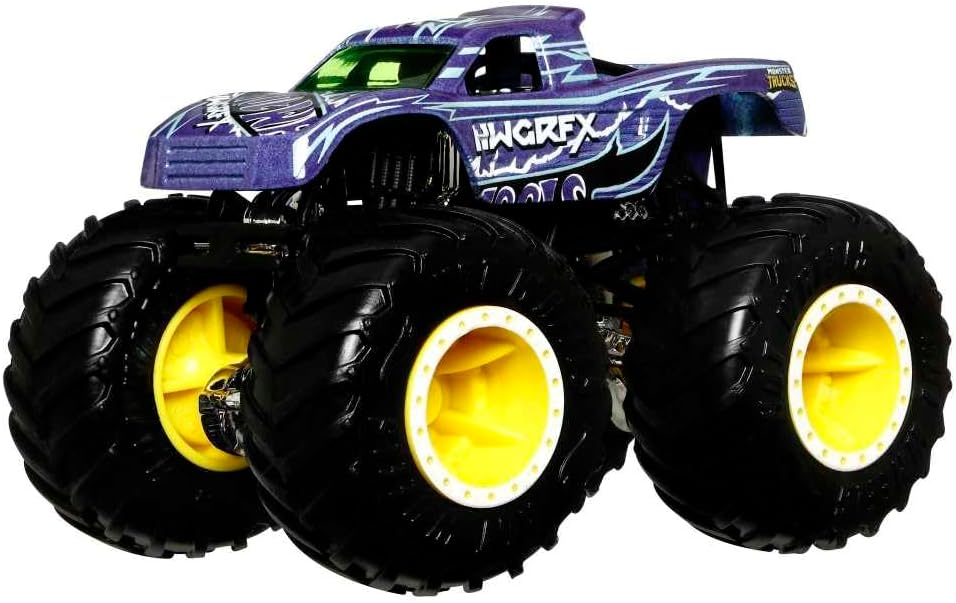 Mattel Hot Wheels Monster Trucks Color Changing Car Models Assorted, Multicolor (HGX06)