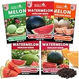 Fruit Seeds, Watermelon Seeds, Melon Seeds, Fruit Seeds for Planting, Sweet Watermelon Seeds for Planting, Cantaloupe Seeds, Sugar Baby, Black Diamond, Charleston Grey, Hales Best, Green Honeydew