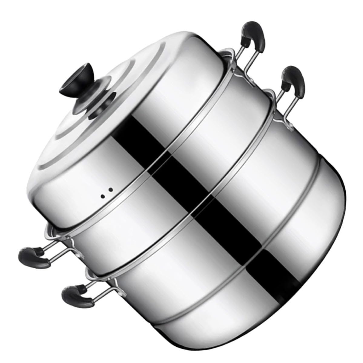 Cuiseur vapeur triple fond en acier inoxydable pour grands repas