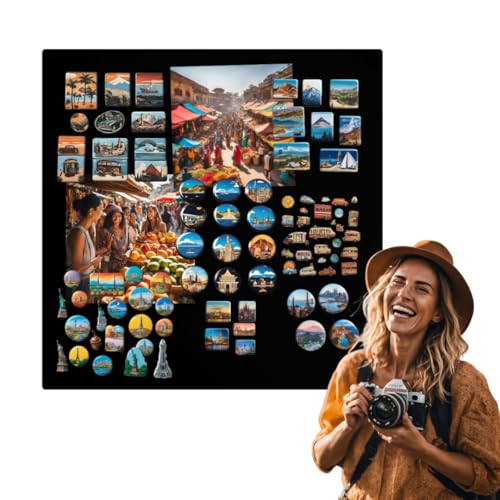 Anwicar Tableau Magnétique - Tableau Effaçable en Acier - Idéal pour Aimants et Notes - Tableau Noir Magnétique Mural - Compatible avec Marqueurs Craie -...