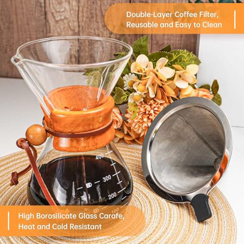 Pour-Over Hand Drip Coffee Kit with Manual Grinder Gift Set - Image 5