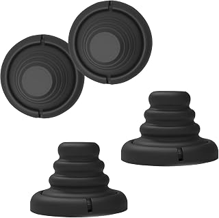 4 PCS Car Silicone Cushion Pads, Door Airbag Shock Absorber, Anti-Collision Noise-Reducing Protective Buffer, Universal Noise-Reducing Crash Pads, for Most Cars Side Doors, Trunk, Hood (Black)