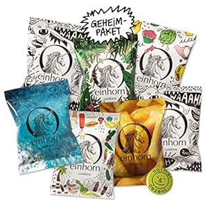 einhorn Kondome – 49 Kondome Jahresvorrat in lustigem Geheimpaket – Standardgröße 54 mm – vegane, hormonfreie Verhütung ohne Chemie – natürlicher Gleitfilm – nachhaltig und sicher