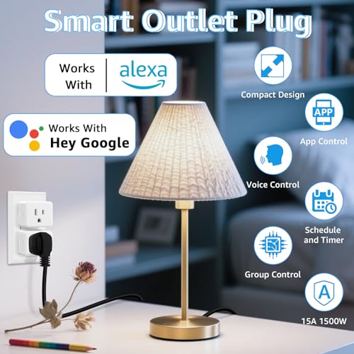 Image of Greencycle WiFi Plug with 2 Wall Switches,App /Voice /Wireless Switch Control