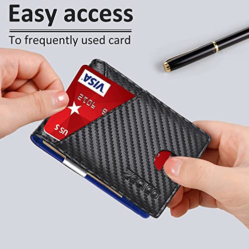 Slim mens wallets-Rfid Blocking Leather Wallet: Compact Bifold Wallet with Sturdy Money Clip and ID Window, Men's Gift for anniversaries3