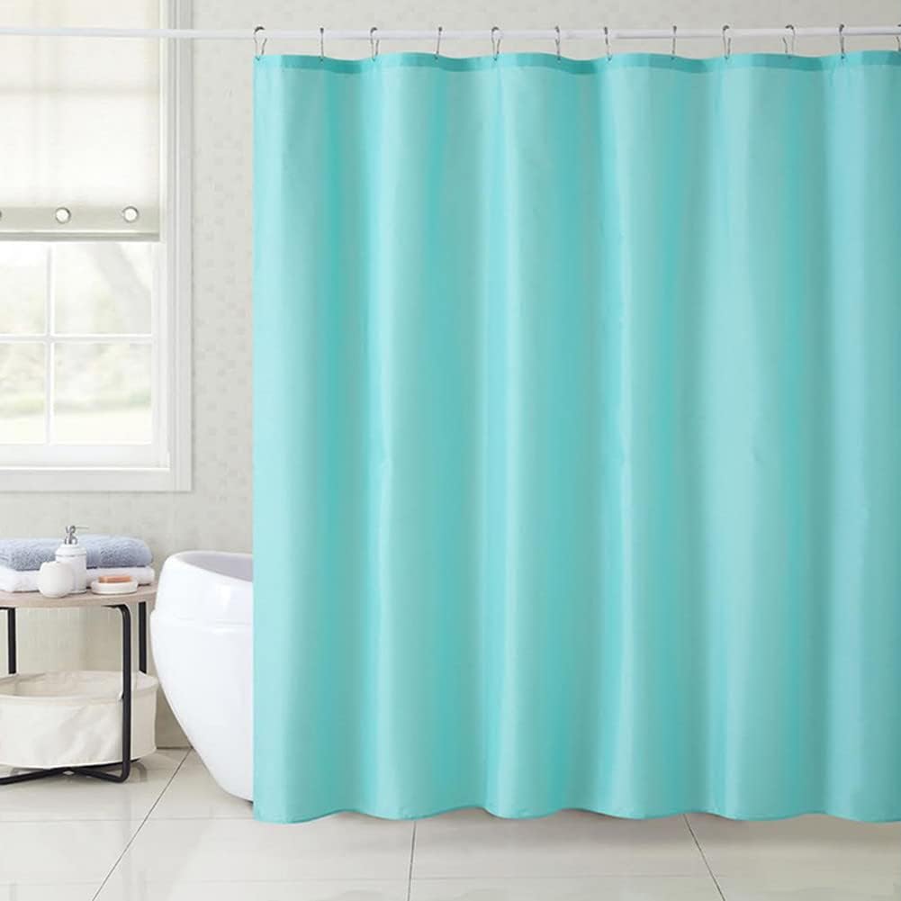 Polyester Waterproof Shower Curtain, Solid Color Shower Curtain, Loop Delivery Set, Shower Curtain, Bathroom Partition Curtain (Green,70X70)