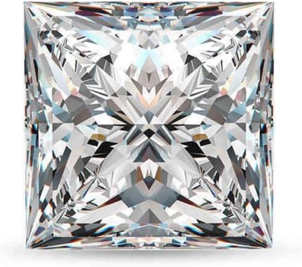 2.0CT Moissanite Loose Stone White Brilliant Princess Cut Gemstones VVS1 Clarity Excellent Cut for Jewelry Making with Certificate