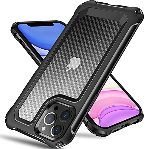 Tuerdan Coque pour iPhone 13 Pro Max, [Dos en PC Rigide] [Cadre Pare-Chocs en TPU Souple] Anti-Rayures, résistant aux Traces de Doigts Coque de Protection pour iPhone 13 Pro Max, Noir