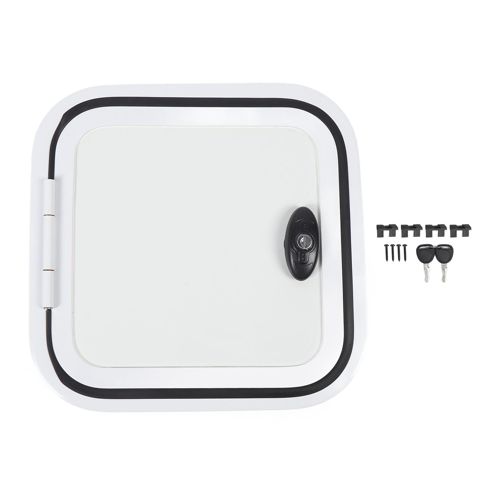 Aramox Porte d'accès pour Camping-car, Cadre en Alliage d'aluminium Robuste 14X14 Pouces avec Verrouillage sécurisé pour Camping-cars et Remorques de Voyage