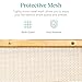 Best Choice Products 38x27in Single Panel Fireplace Screen Handcrafted Steel Mesh Spark Guard for Living Room, Bedroom Décor w/Handles - Antique Gold