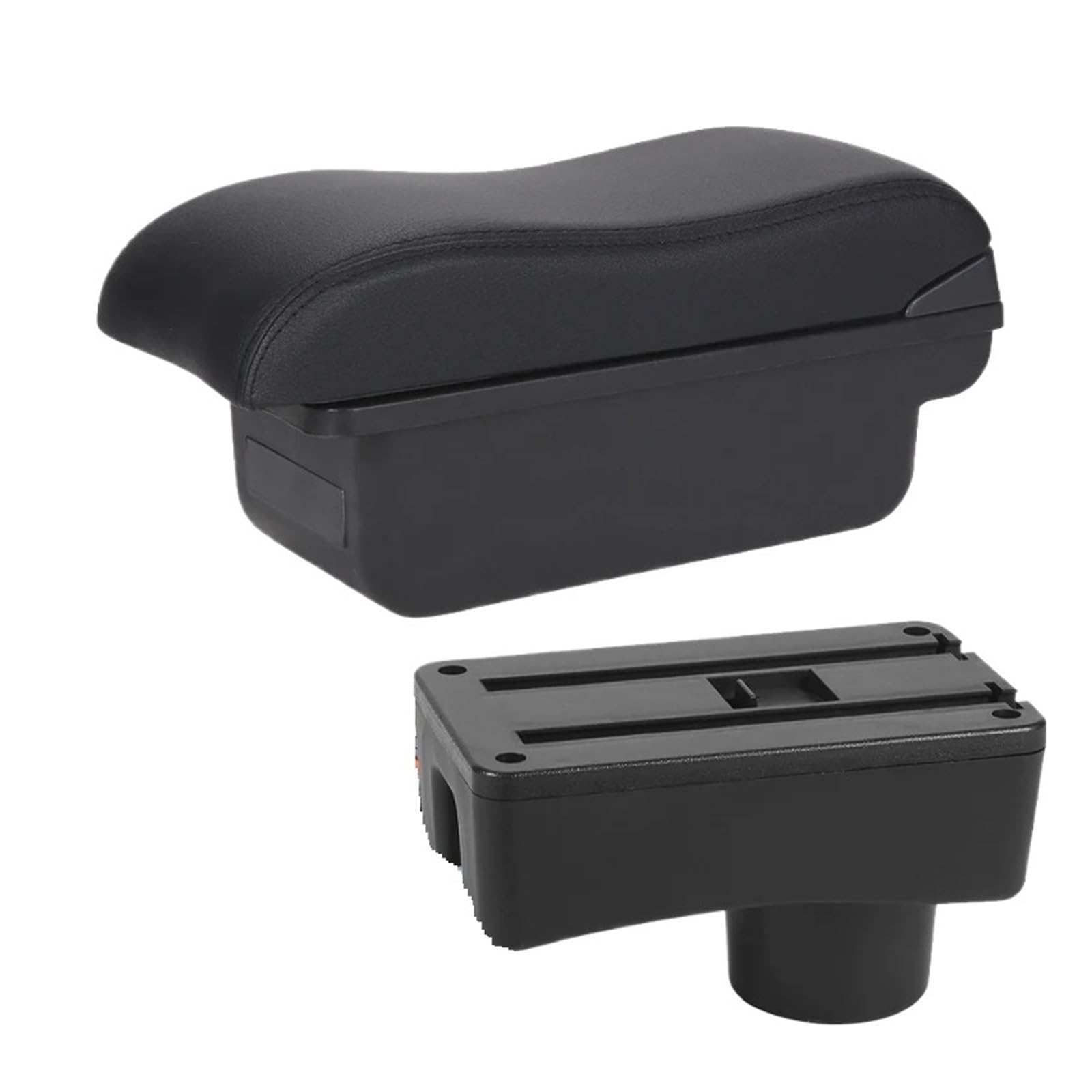 UMDJJU For Toyota For Aygo X Car Armrest Storage Box Interior Retrofit Parts Accessories Car Centre Console Armrest Box(C2 Black line NO USB)