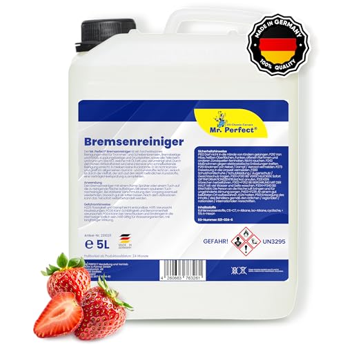 Mr. Perfect - Bremsenreiniger 5 l | Bremsenpflege im praktischen 5 l Tank | Schnelle und effektive Reinigung | Acetonfrei | Idealer Werkstattreiniger | Extrem kurze Verdunstungszeit