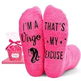 HAPPYPOP Virgo Socks for Women - August September Birthday Gifts for Teens, Astrology Constellation Horoscope Presents