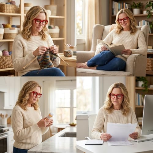 Image of Eyekepper Cat-Eye Reading Glasses 2.25, Readers for Women, 6 Pack Stylish